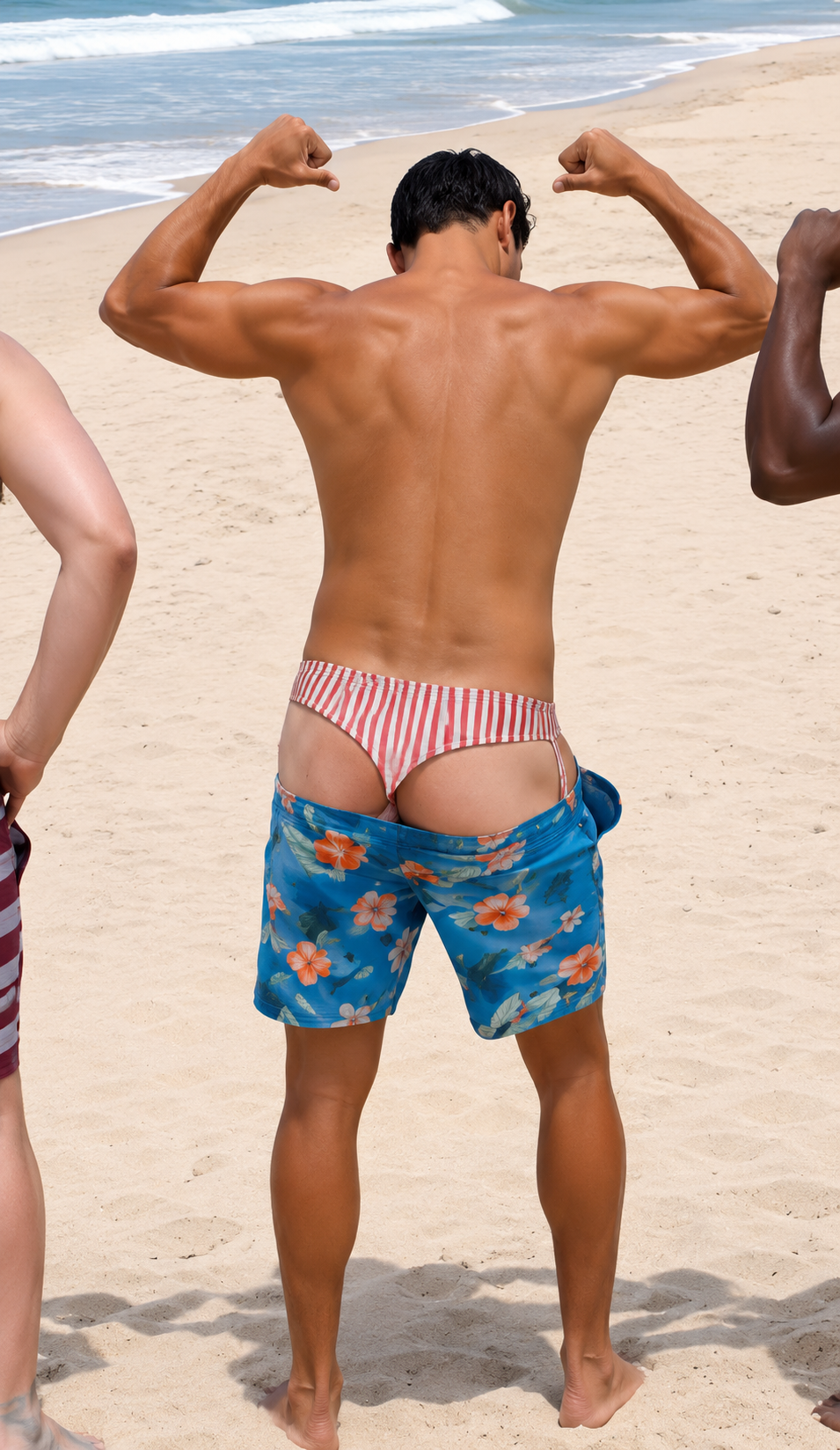 3D Thong Illusion Swim Shorts