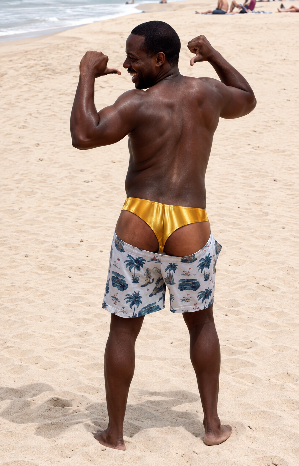 3D Thong Illusion Swim Shorts