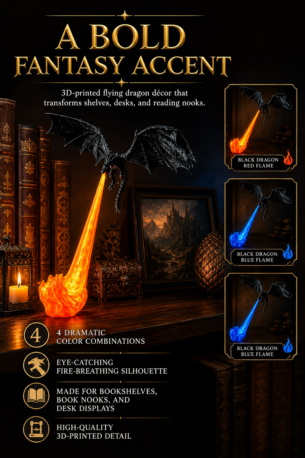 DragonFlame – Fire-Breathing Dragon Decor