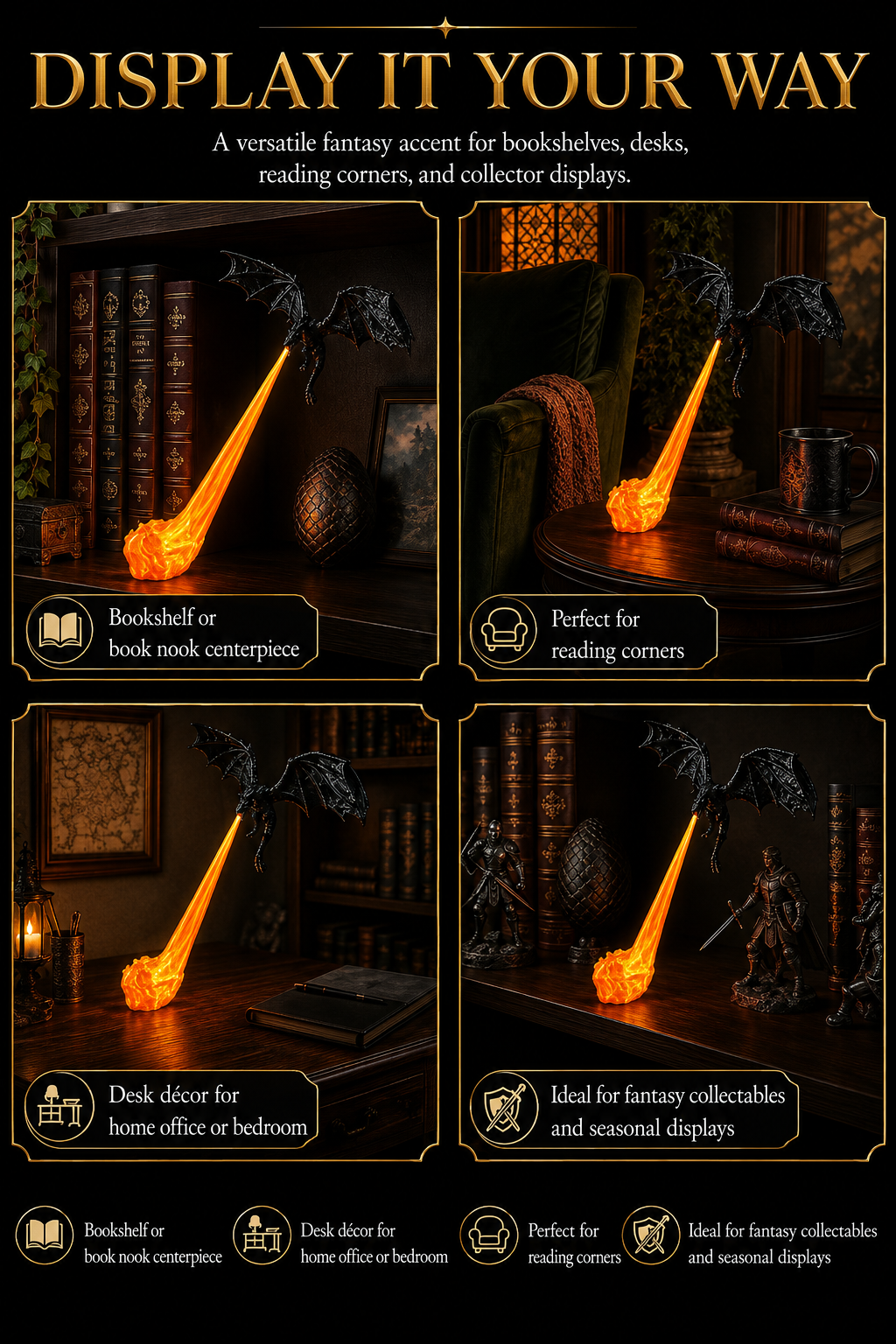 DragonFlame – Fire-Breathing Dragon Decor