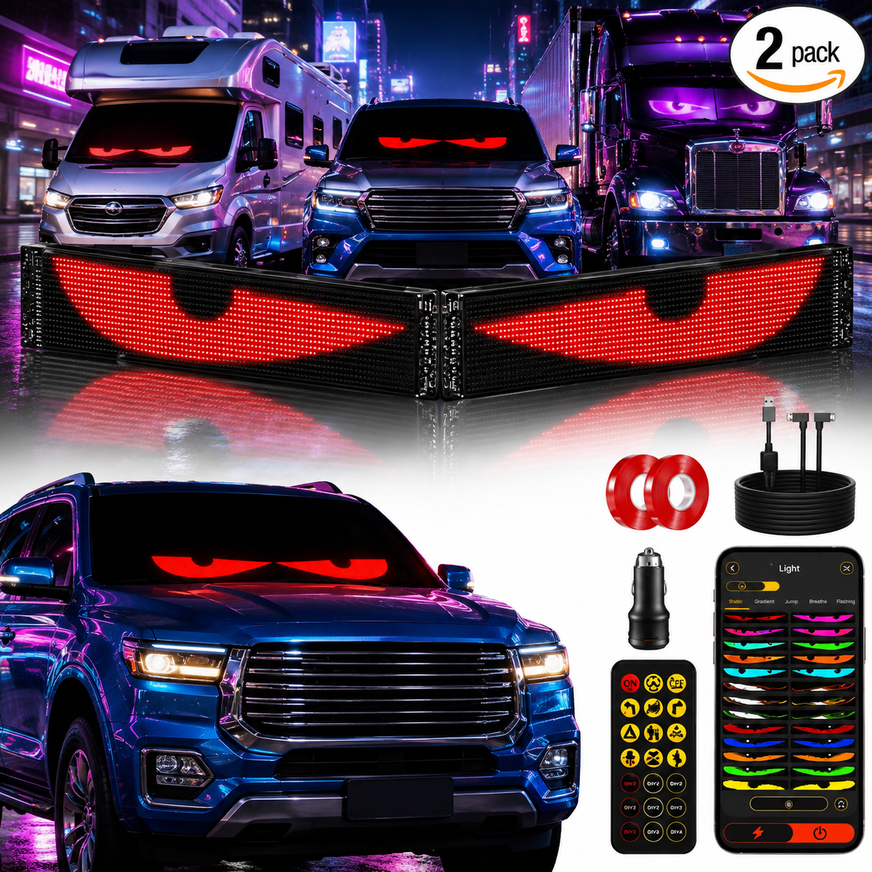 DemonStare – Programmable LED Car Eyes